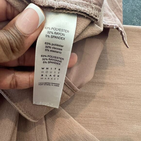 White House Black Market Women’s “The Slim Flare” Dress Pants Taupe Size 2 O - Picture 14 of 16